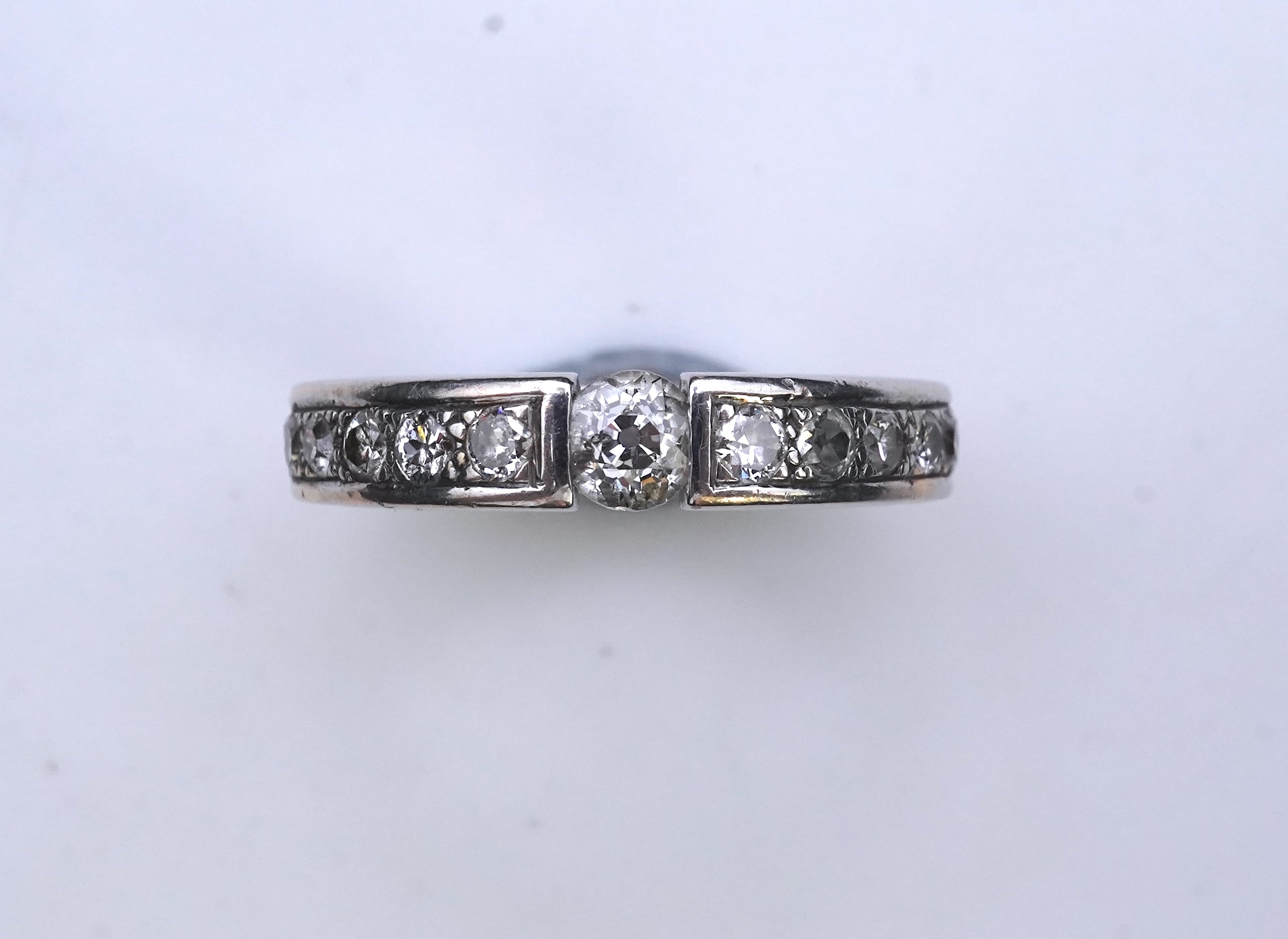 A diamond eternity ring